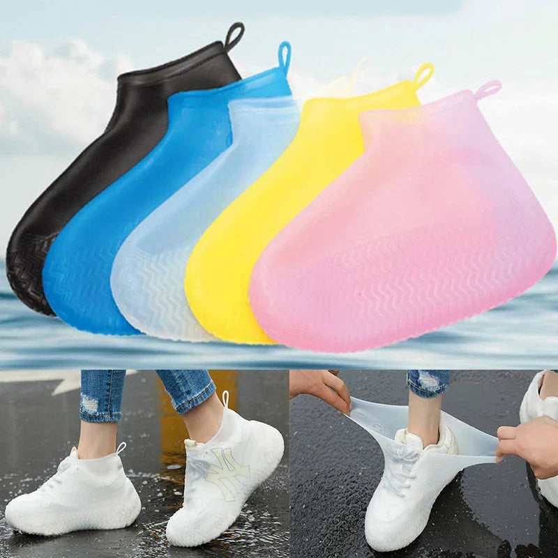 Waterproof Silicone Shoe Cover High Elasticity Wear-resistant Rain Boots for Outdoor Rainy Day Non-slip Reusable Shoe Covers