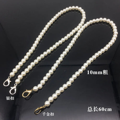 Pearl Strap for Bags Handbag Handles DIY Purse Replacement  crossbody Chain for Shoulder Bag Pearl Belt   bag accessories