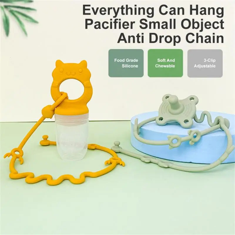 4/3/2PC Baby Pacifier Clip Silicone Teething Chain Baby Toy Adjustable Infant Nipple Holder Dummy Clip Stroller Baby Accessories