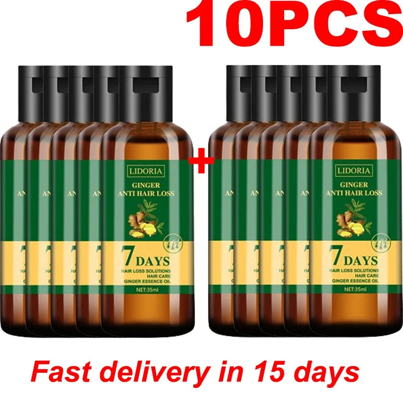 Ginger Hair Growth Essential Oil Anti-loss Hair Regrowth Serum Fast Growth Prevent Baldness Treatment Alopecia Hair Care Product