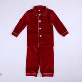 2023 Winter PJ Kids Christmas Pajamas Family Pyjamas Set for Women Girl's Baby Boy Men's Pajamas Red White Velvet Lounge Wear