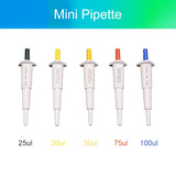 IKEME 2pcs Laboratory Mini Pipette 10-200ul Fixed Volumn Pipettor Manual Single Channel Micropipette laboratory Equipment