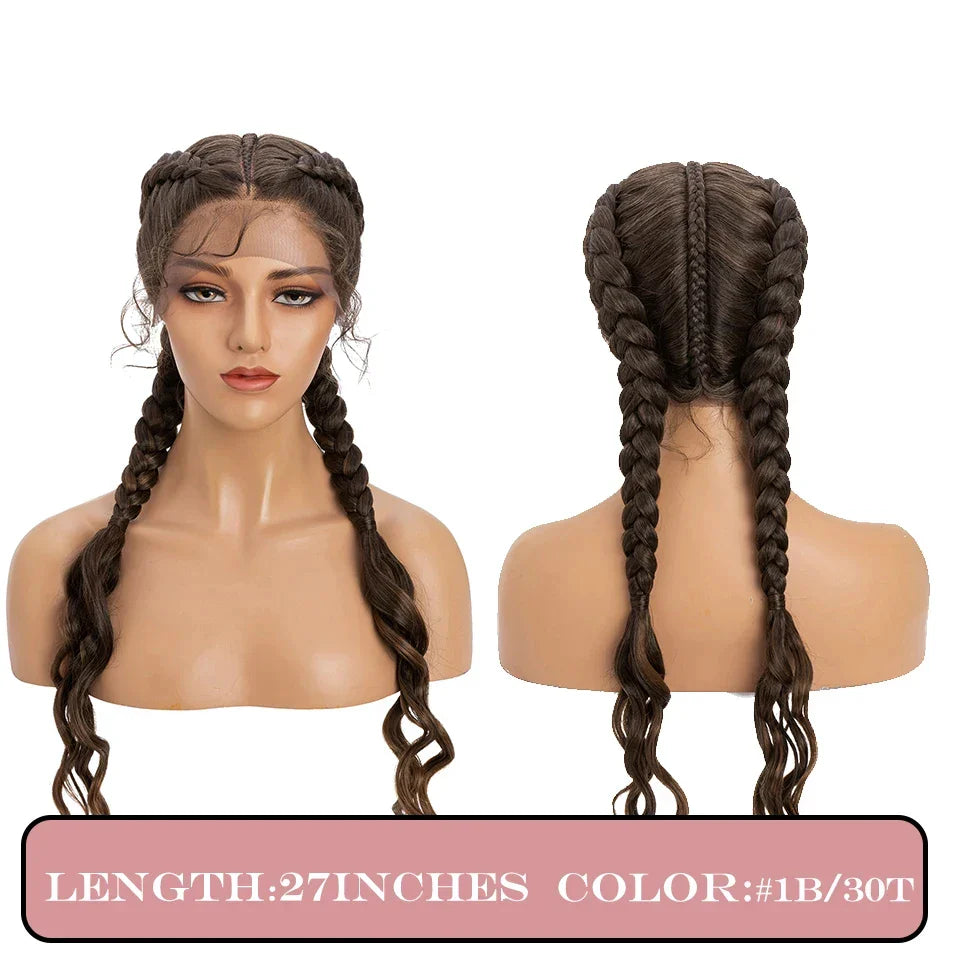 My-Lady Synthetic 27inches Lace Front Hair Wig Black Curly Long For African Woman Afro Frontal Blonde Cornrow Braided Wigs