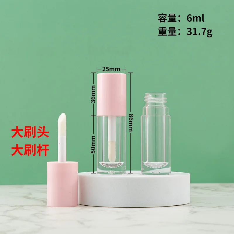 6ml Big Doe Foot On Lip Gloss Tube Empty Lipstick Lip Balm Refillable Bottle Lip Glaze Accessory Eyelash Cream Tools Wholesale