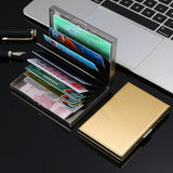 Customize Any Name Credit Card Holder Men Anti-scan Slim Wallet RFID Card Holder Metal Money Bag Thin ID Case Pink Letter Purse