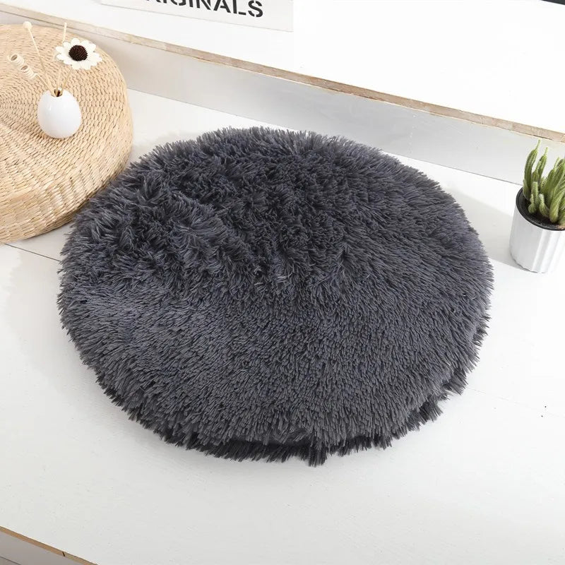 Round Cat Bed Mat Pet Sleeping Bed For small Dog Cats Soft Warm Fleece Pet Cat Basket dog beds Puppy Kennel Accessories