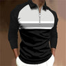 Men Long Sleev Fashion Zipper Polo Shirt , Men Casual Sport Lapel Tops Polo Shirt .