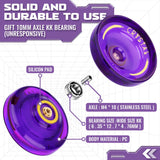 MAGICYOYO Responsive Yoyo for Kids K2 Crystal , Dual Purpose Plastic Yo-Yo for Beginners, Replacement Unresponsive Ball Bearing