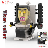 Moc Skibidi Toilet Builing Blocks Titan Clock Man 2.0 Camerman Speakerman TVMan Bricks DIY Moddel Toys For Kids Gift Easter Toys