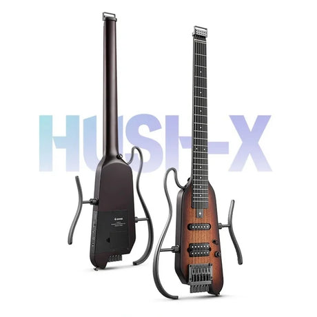 Headless Electric Guitar Professional Silent Travel Mahogany 2 Colors Sunset Play in Everywhere Smart Guitarra