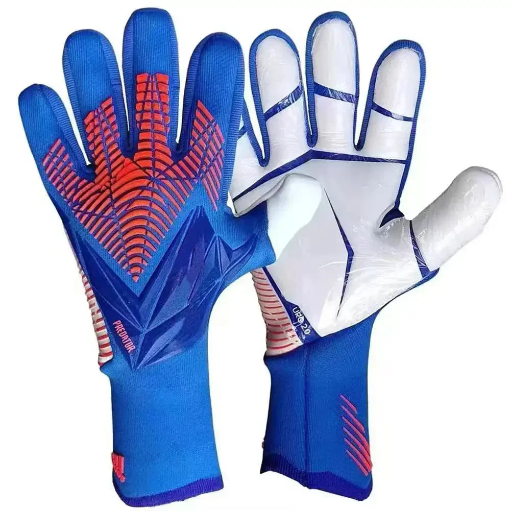 Kids Adults Thicken Latex Goalkeeper Gloves Goalie Gloves Football Soccer Anti-slip Protection Soccer Children Goalie Gloves