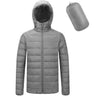 Lightweight Hooded Jacket Men Cotton Padded Winter Thermal Coats Warm Zip Pocket Parkas Fashion Casual Quilted Outwear Tops 2023