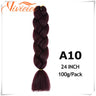 6 Pcs 24” Synthetic Braiding Hair Pink Jumbo Braids Hairstyles Purple Blue Blonde Ombre Hair Extensions For Women 100G/Pack