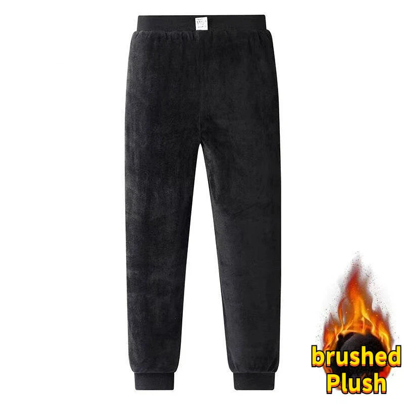 New Winter Pants Men Brushed Windproof Padded Warm Fleece Cotton-padded Down Cotton Cold Proof Plush and Thicken Velvet Trousers