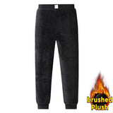 New Winter Pants Men Brushed Windproof Padded Warm Fleece Cotton-padded Down Cotton Cold Proof Plush and Thicken Velvet Trousers