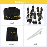 Anime Tokyo Revengers Cosplay Costume Sano Manjiro Mikey Ken Ryuguji Keisuke Baji Cosplay Tokyo Manji Gang Uniform Jacket Coat