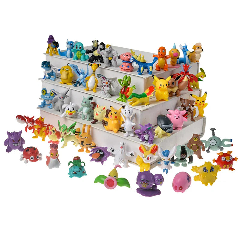 20-100Pcs 4-6 Cm Anime Pokemon Big Figure Toy Pikachu Action Figure Model Ornamental Decoration Collect Toys For Children's Gift