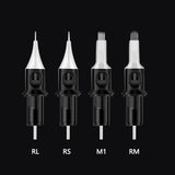 10Pcs/Lot Tattoo Cartridge Needles RL RS RM M1Round Liner Disposable Sterilized Safety Tattoo Needle For Tattoo Machines Grips