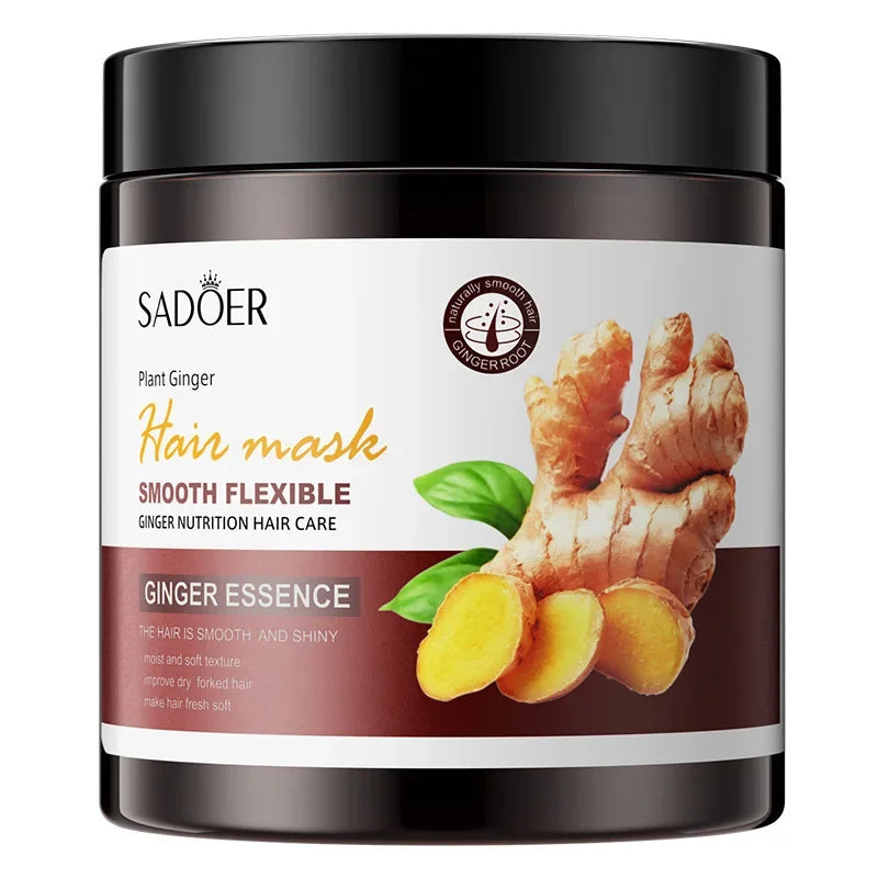 500ml Ginger Shampoo Conditioner Mask Promote Hair Growth and Deeply Nourish Scalp Soft and Smooth Moisturizing for Hair Care