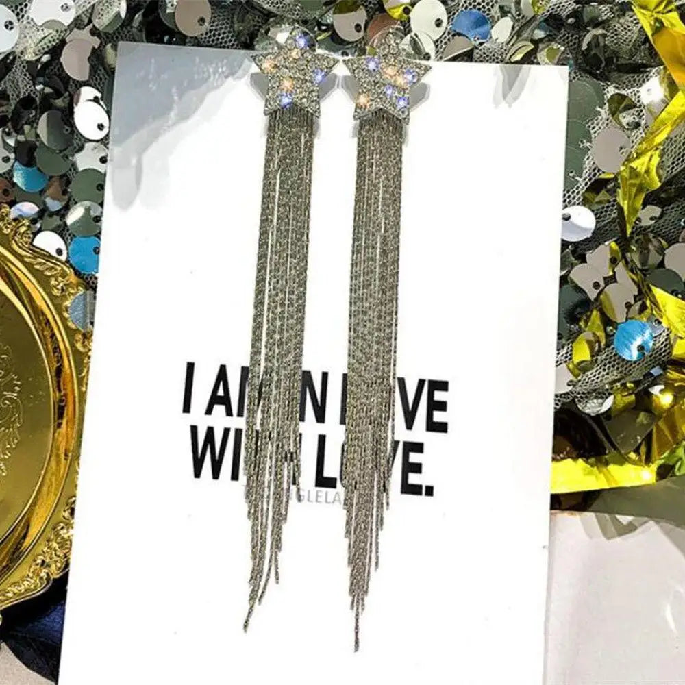 2023 New Fashion Trend Unique Design Elegant Delicate Zircon Tassel Pearl Earrings Women Jewelry Party Premium Gifts Wholesale