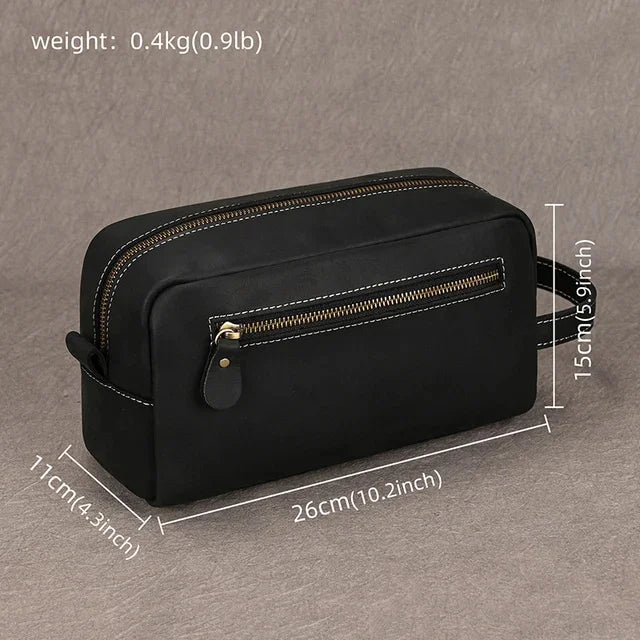 Genuine Leather Clutch real cowskin storage bag men male zipper Clutches genuine leather makeup s water pen glasses