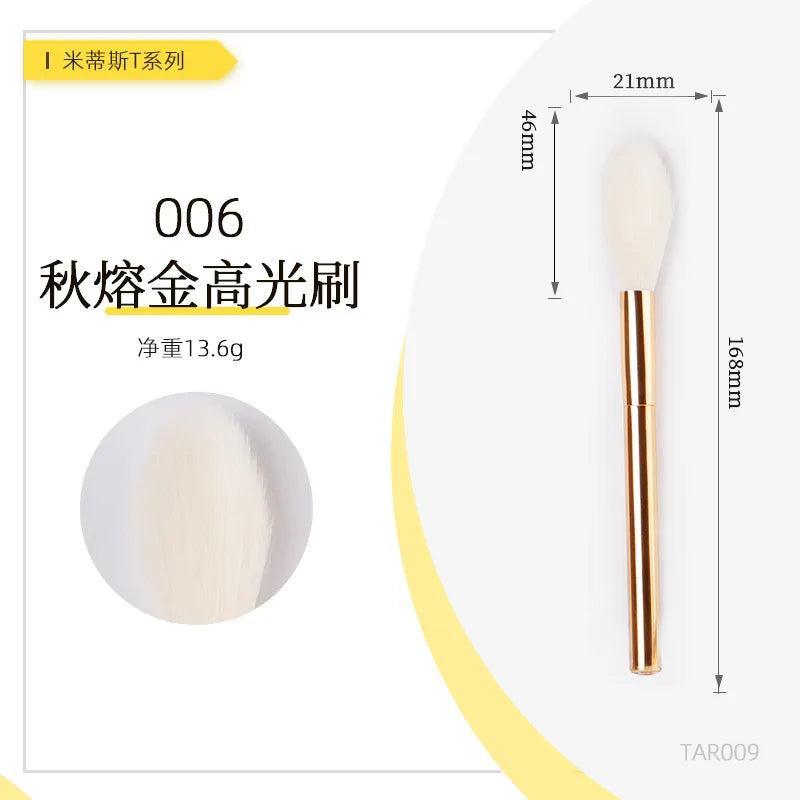 T-ARTE Makeup Brushes Powder Foundation Blusher Eyeshadow Brushes Professional Natural Animal Hair Bamboo Handle Make Up Tools