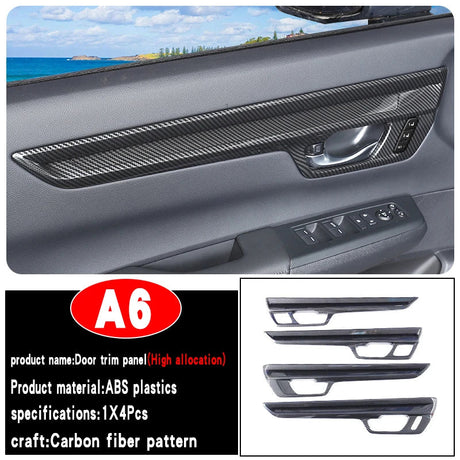 Suitable for 2023 Honda CRV interior decoration center console gear head door decoration carbon fiber pattern accessories