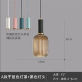 Nordic Retro restaurant colorfull Glass pendant lights Creative living room Lamp Simple bedside lamp LED E27 light