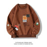 6 Styles！ New Men's Casual Long-sleeved Sweatshirts Fashion Printing Daily Round Neck Pullover Large Size Loose Male Sweatshirts