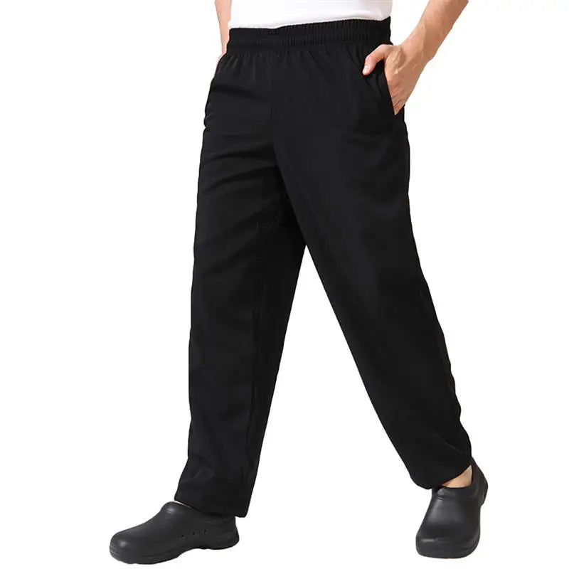 1 Pair Of Chef'S Workwear Trousers Breathable Material Loose Cargo Pants Chef Uniform