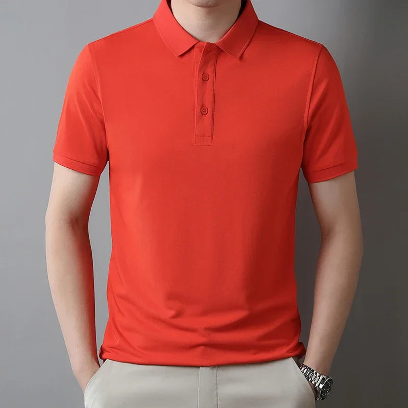 Pure Cotton Short Sleeved T-shirt, Men's Lapel, Summer New Casual and Comfortable POLO Shirt