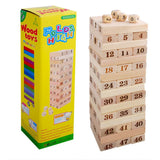 48PCS natural wood color building block balance game toys wooden dominoes for family gatherings children's and adult toy