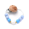 Baby Wooden Pacifier Clips Round Silicone Teether Beads Nipple Chain For Nursing Toys Gift Dummy Holder Chain BPA Free