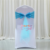 Spandex Lycra Chair Band Back Satin Bow Swag Chair Sash For Wedding Chair Cover Event Party Decoration