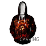 New Fashion 3D Print  SLAYER ROCK  Zipper Hoodies Zip Up Hooded Sweatshirts Harajuku Hoodie Hip Hop Sweatshirts