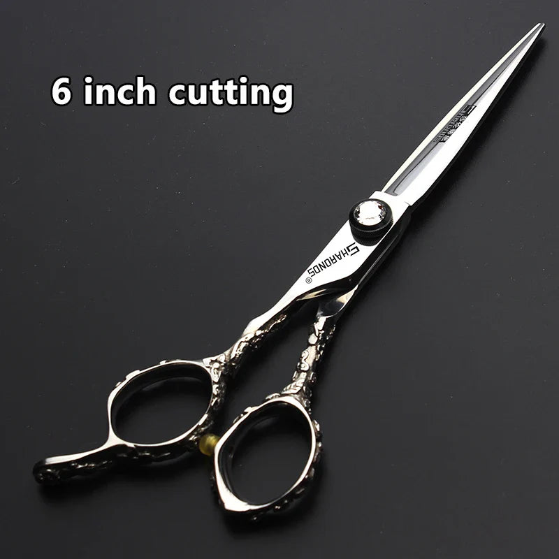 Classic Left Hand Barber Scissors, Exclusive High end Hair Scissor Tools for Hairdressing Professionals, 6-inch Set.