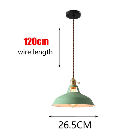 Pendant Light Retro Industrial Colorful Restaurant Kitchen Home Ceiling Lamp Vintage Hanging Light Lampshade Decorative Lamps