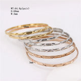 Classic and trendy stainless steel bracelet 7piece combination 3color selection 68mm gifts for men and women LH1185