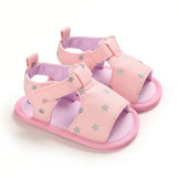 Summer Fashion Newborn Pink Baby Shoes Non-slip Cloth Bottom Shoes For Girls Elegant Breathable Leisure Baby First Walking Shoes