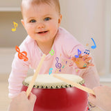 Drum Education Toy Kids Plaything Wood Baby War Children Cowhide Music Instrument Snare Percussion Toddler Wooden Toys Babies