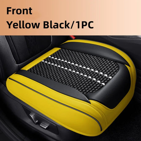 Car Seat Protector Cover Breathable PU Leather Driver Seat Non-slip Cushion Universal Size Luxury Car Interior Seat Mat Decorate