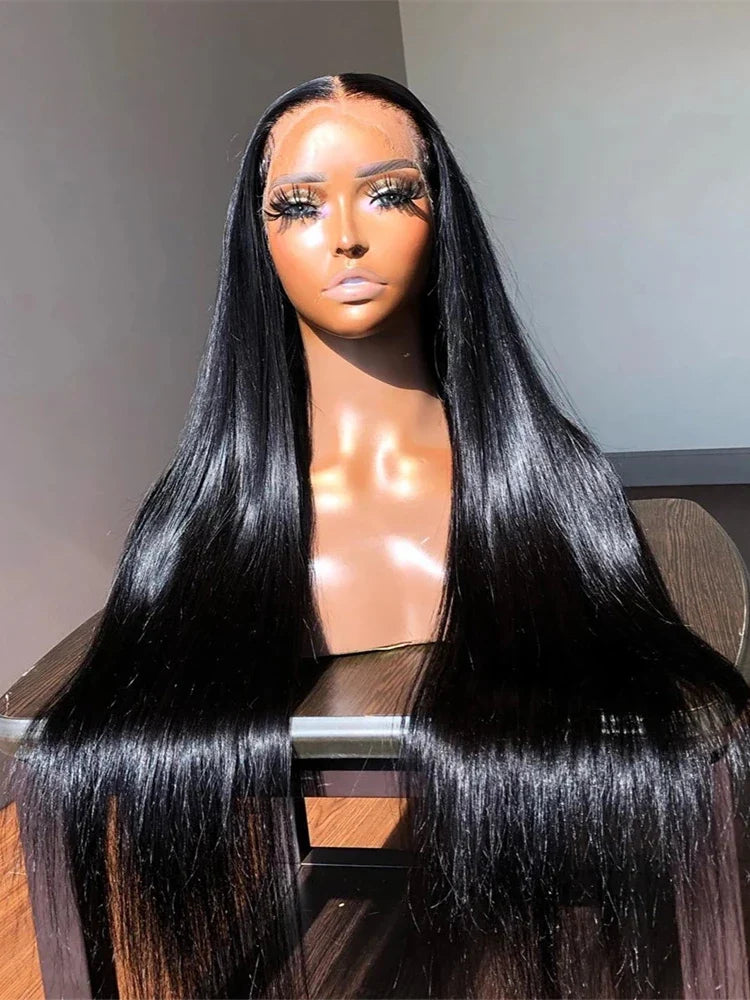 36 38Inch 13x4 Straight Lace Front Wigs Glueless Lace Wig 13x6 Human Hair Wigs For Black Women Pre Plucked Brazilian Hair Wigs