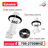 2G 3G 4G LTE GSM UMTS 360° Antenna Kit Outdoor + Indoor + Coaxial Cable for Cell Mobile Phone Signal Booster Amplifier Repeater