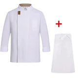 Newest Solid Mens Chef Jacket Short Long Sleeve Chef Coat Restaurant Bakery Catering Work Wear Coat Women Kitchen Cook Clothing