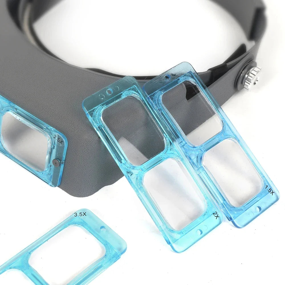 Head Wearing Magnifier Eye Loupe Watchmaker Repair Third Hand Helmet Magnifying Glasses For Electronics Watch Repair Jewelry