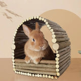 Small Animal Nest Shelter Rabbit House Teeth Grinding Safe Chinchilla Nest Hamster Hideout Habitat for Chipmunk