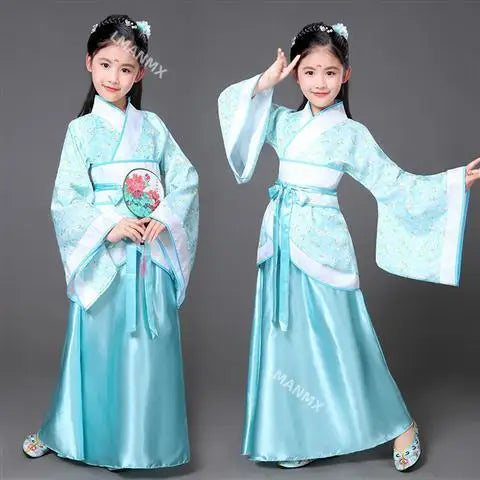 Traditional Chinese Lion Dance Costume Folk Dance Costume Hanfu Dress for Girl Kids Children Girls Lion Dance China Clothing