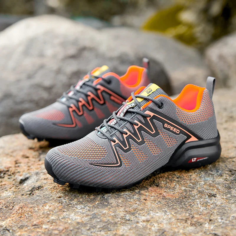 New Hiking Shoes for Men Wear-resistant Outdoor Men's Travel Sports Shoes Lace-Up Jogging Training Climbing Trekking Sneakers