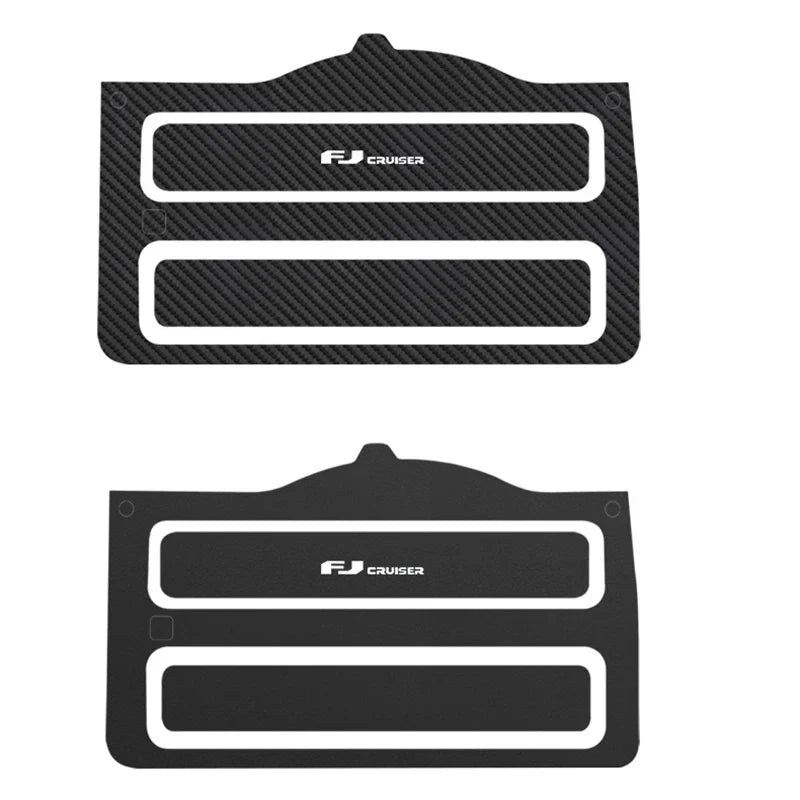 Tailgate Anti-kick Decoration Protective Pad Stickers For Toyota FJ Cruiser Carbon Fiber Leather Boot Trunk Door Anti Kick Pad