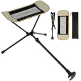 Outdoor Portable Folding Chair Footrest Aluminium Alloy Retractable Rest Bracket Chair Stool Foot Rest for Camping Fishing BBQ